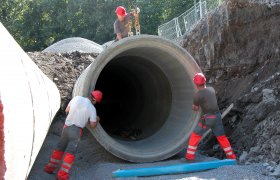 Vei- og anleggsarbeidere ved Bislett i Oslo