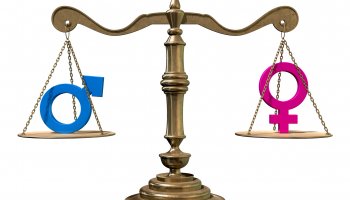 Vekt med kvinne og mann symbol