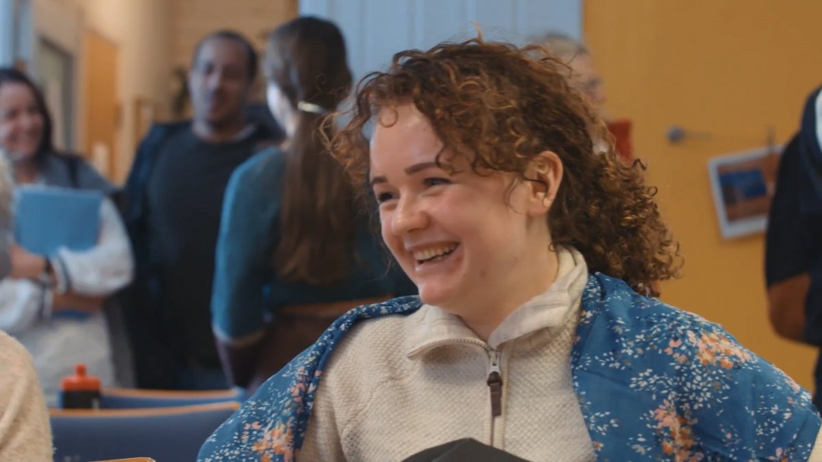 Fornøyde elever ved Bibelskolen i Trondheim